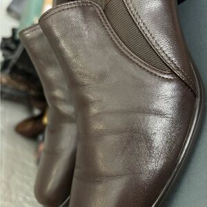 Men's Brown Leather Slip-On Shoes
